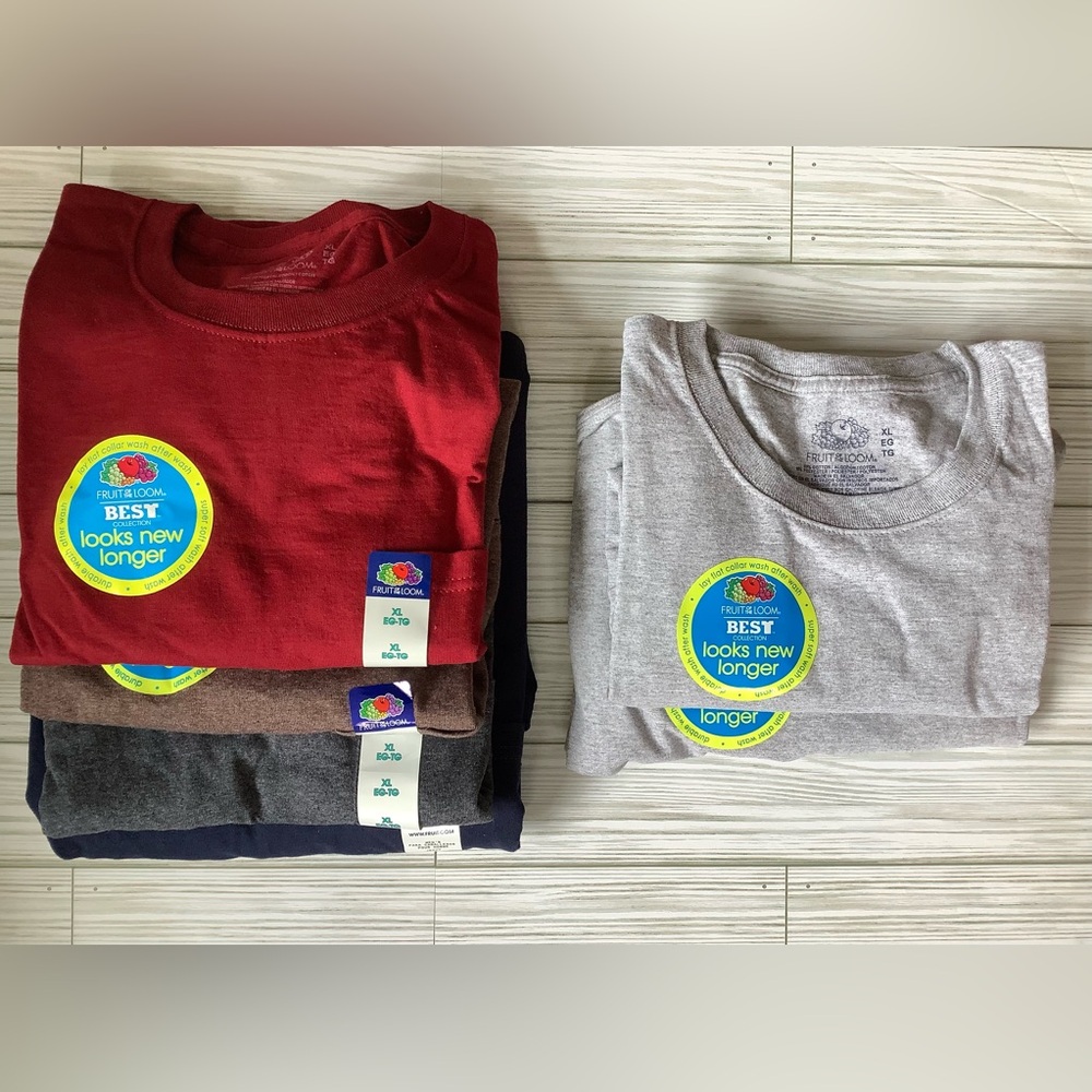 NWT!  Men’s Cotton T-shirt Pocket Short Sleeve 2 Colors Navy & Light Gray  (XL)